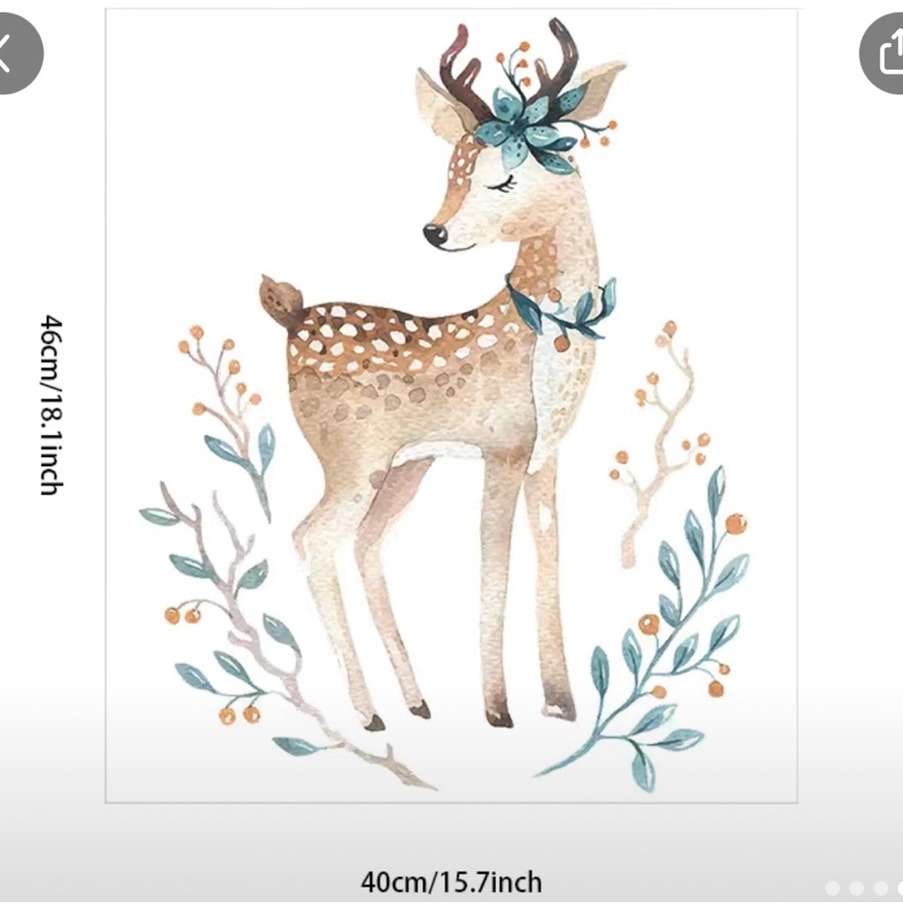 Wall Sticker Deer print Nursery/Toddler